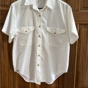 Vintage White Button Down Shirt for Women